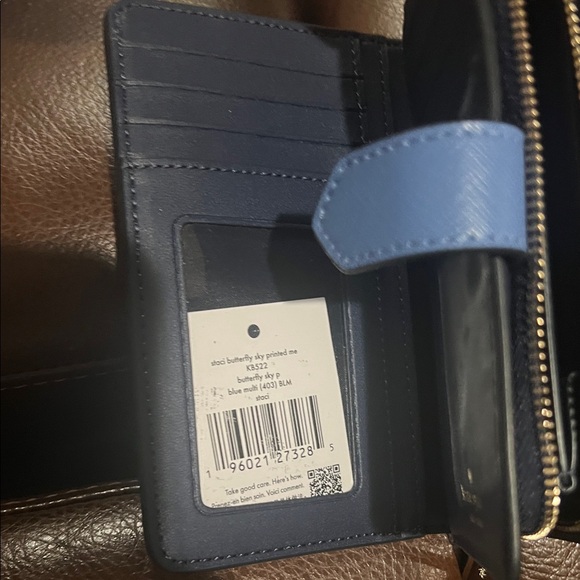 Kate Spade Blue and Black Butterfly Wallet - Picture 5 of 5